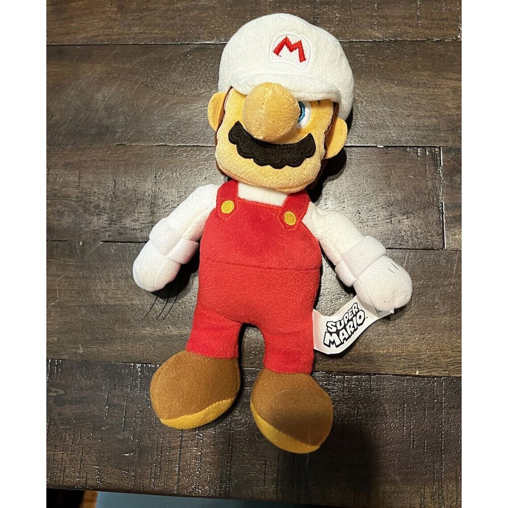 2021 Super Mario Stuffed Plush Figure White Hat Red Overalls Nintendo